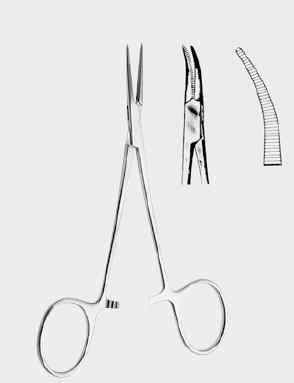 Затискач ХОЛСТЕДА (HALSTED) кровоспинний типу «москіт», вигнутий, 14 см (cm). Бренд: Zepf (Зепф).